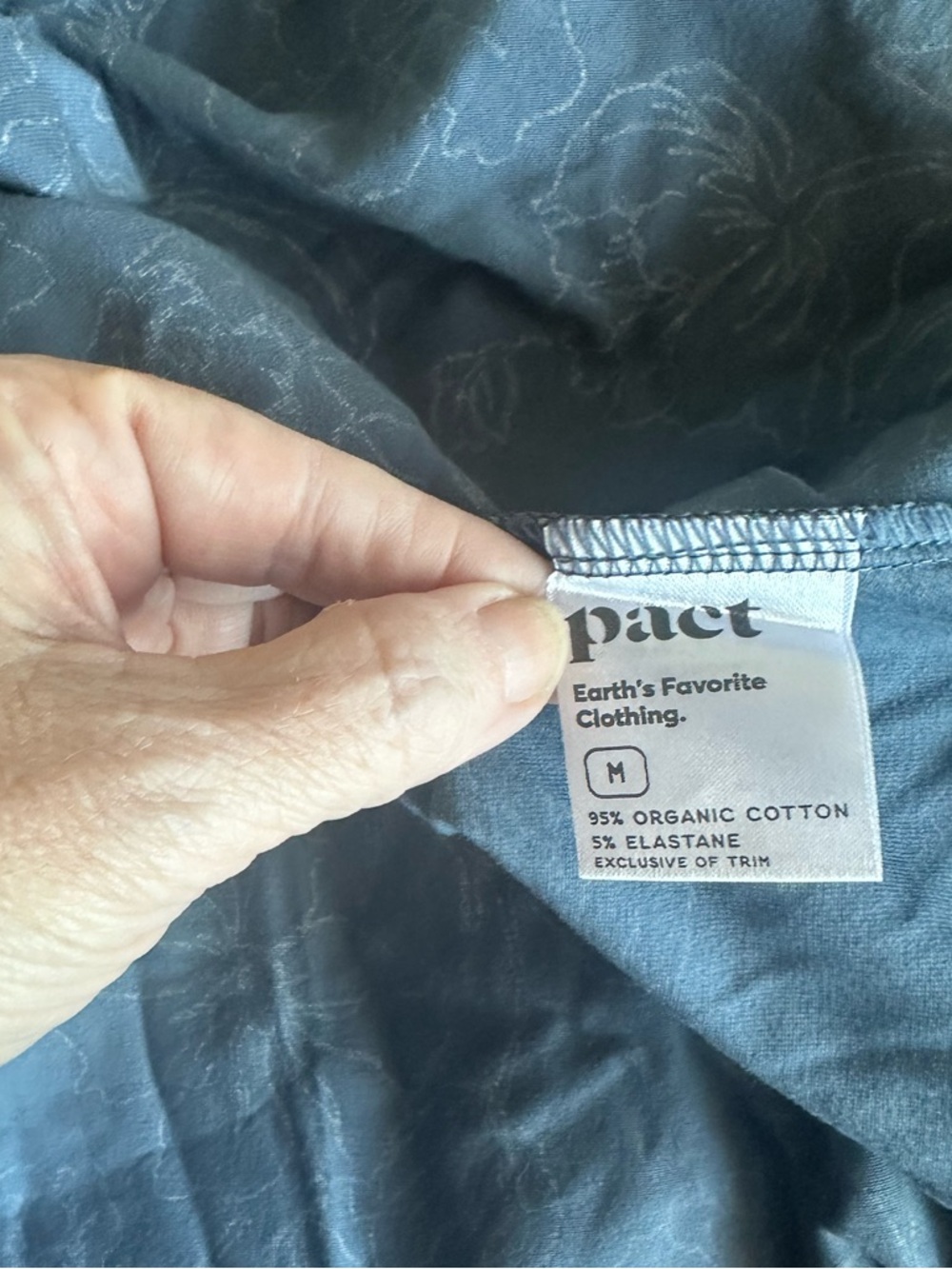 Pact Fit & Flare Crossover Dress in looking glass floral slate blue - Picture 5 of 5